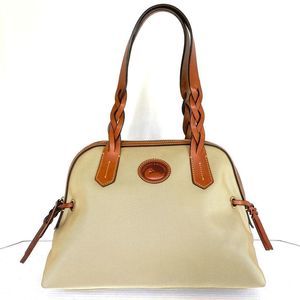 Striking Dooney & Bourke Khaki Green Canvas Shoulder Bag
